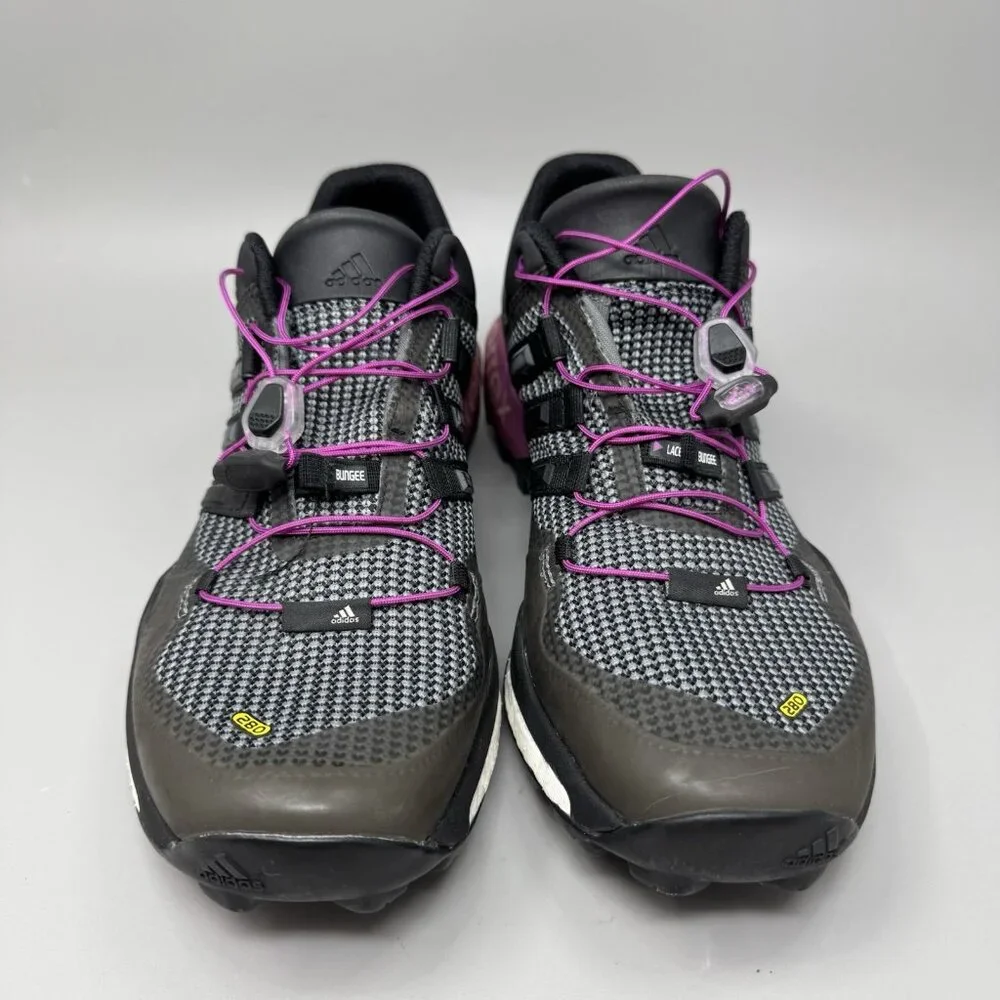 ADIDAS Terrex Boost B44424 Black Purple Outdoor Hiking Trail Shoes Womens 10.5